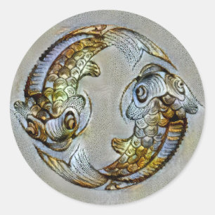 Pisces Venedig Runt Klistermärke