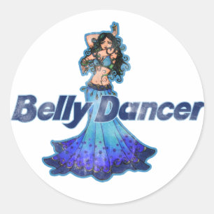 Pisces Vintage Belly Dancer Runt Klistermärke