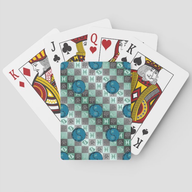 Pisces & Water Rabbit Casinokort (Baksidan)