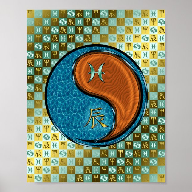 Pisces & Wood Dragon Poster (Framsidan)