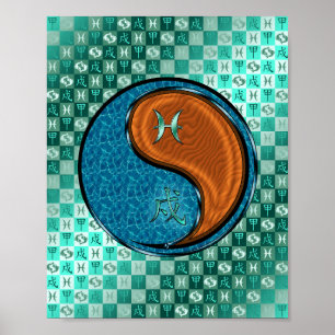 Pisces & Wood Hund Poster