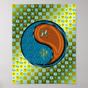 Pisces & Wood Monkey Poster