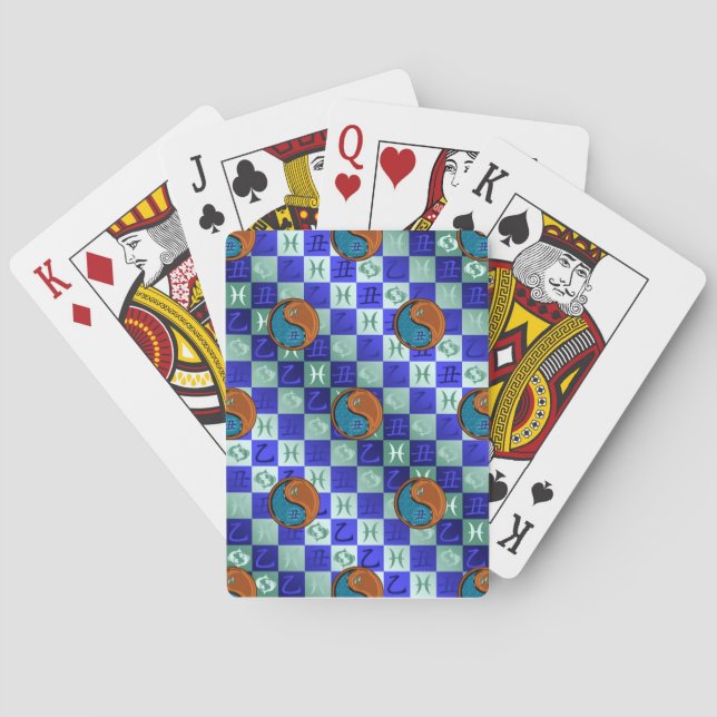 Pisces & Wood Ox Casinokort (Baksidan)