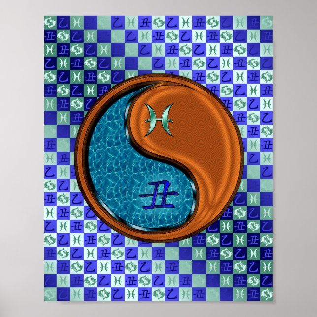 Pisces & Wood Ox Poster (Framsidan)