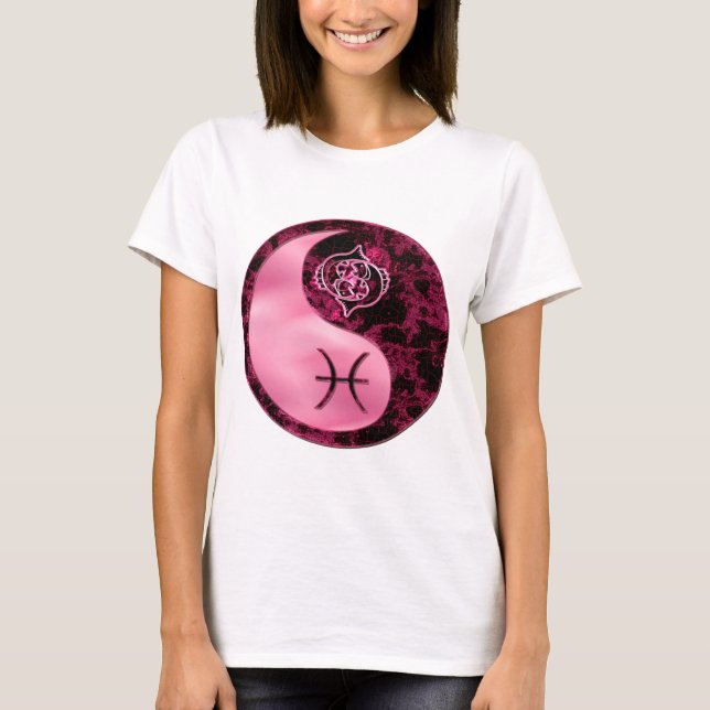 Pisces Yin Yang Tee Shirt (Framsida)