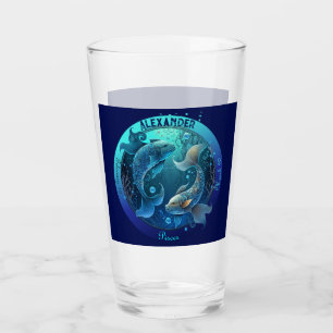 Pisces Zodiac Anpassade Beer Glaskopp