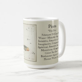 Pisces Zodiac Antique Astronomical Chart Kaffemugg