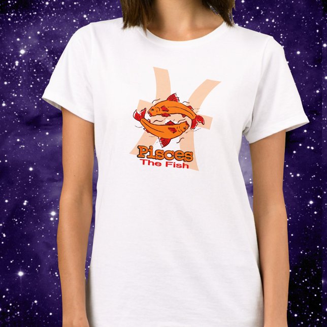 Pisces zodiac astrological gult T Tee (Skapare uppladdad)