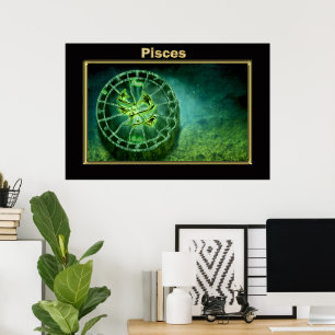 Pisces Zodiac Astrology-design Poster