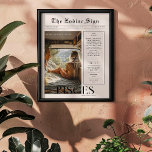 Pisces | Zodiac Astrology Photo Newspaper Poster<br><div class="desc">Denna zodiac-poster är formaterad för att se ut som ett elegant tidningsomslag som innehåller ditt eget foto och information. Perfekt för vänner och familj att önska dem en lycklig dag när de blir ett år äldre. Med mottagarna namn, och med personlighetsegenskaper för födelsedags- och zodiac inkluderade, gör den här poster...</div>