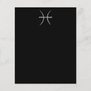 Pisces. Zodiac Astrology-tecken. Svart.