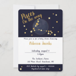 Pisces zodiac Baby Shower-inbjudan Inbjudningar