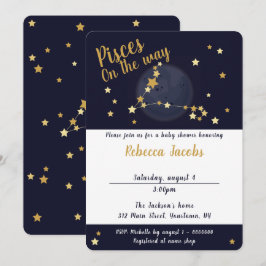 Pisces zodiac Baby Shower-inbjudan Inbjudningar