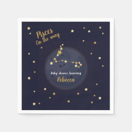 Pisces zodiac babydusch pappersservett