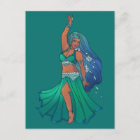 Pisces Zodiac belly Dancer Art Astrologigudinna