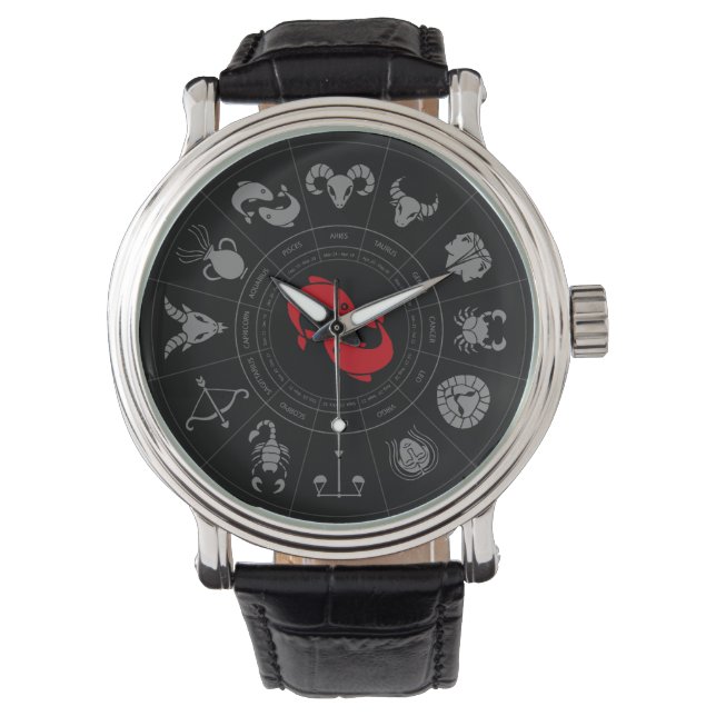 Pisces Zodiac Birthday Gift Armbandsur (Framsida)