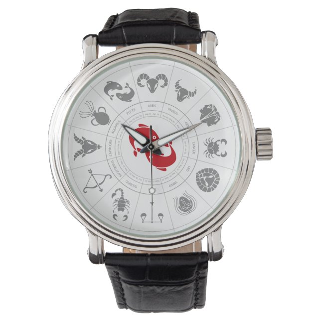 Pisces Zodiac Birthday Gift Armbandsur (Framsida)