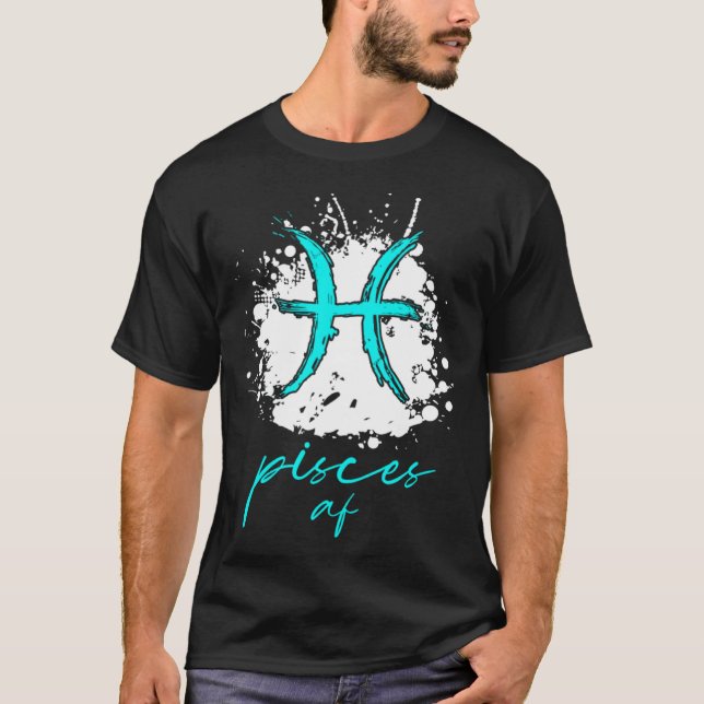 Pisces Zodiac By Berts T Shirt (Framsida)