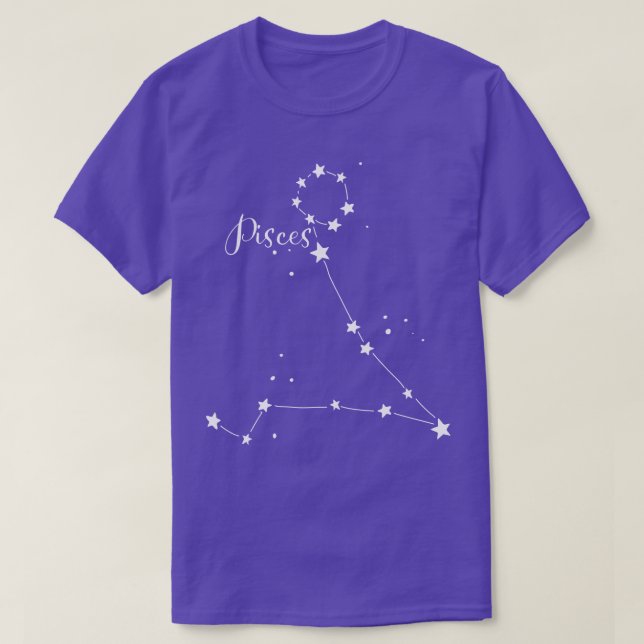Pisces Zodiac Constellation T-shirt (Design framsida)