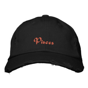 Pisces Zodiac Embroiderad kapsyl / hattat Broderad Keps