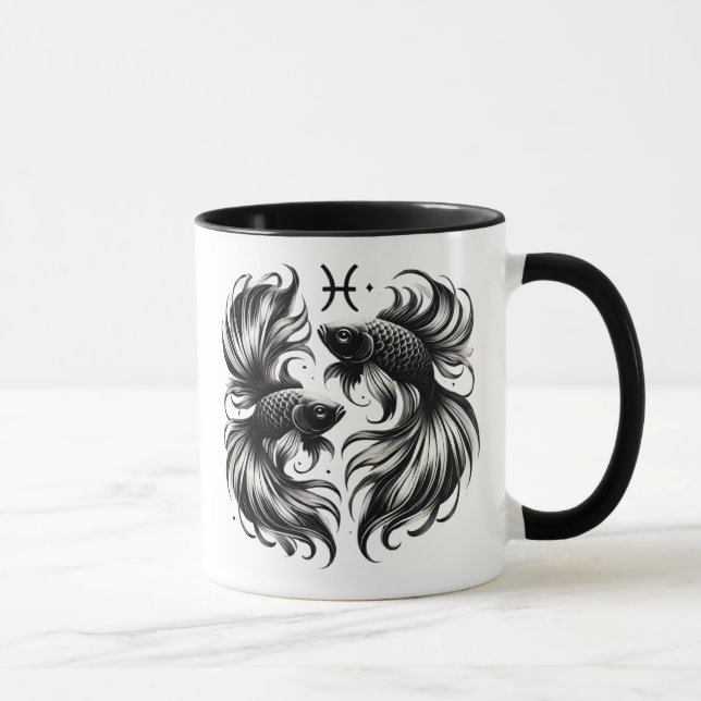Pisces Zodiac Fish Astrology Gift Mugg (Höger)
