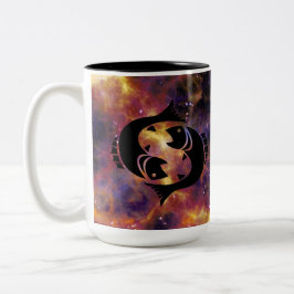 Pisces Zodiac Galaxy Art – Dreamy Astrology Horosc Två-Tonad Mugg