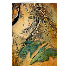 Pisces Zodiac Hälsningskort
