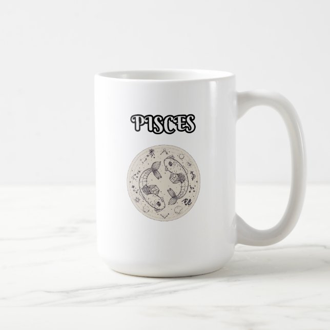 pisces zodiac kaffemugg (Höger)