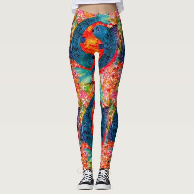 Pisces Zodiac Leggings (Framsida)