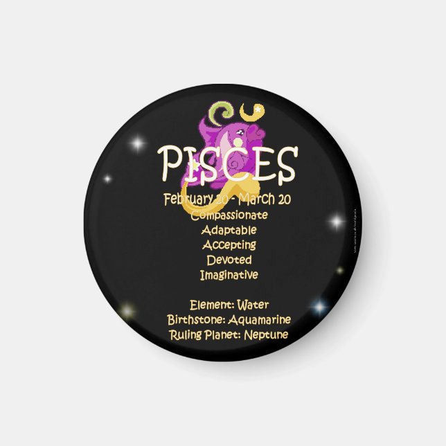 Pisces zodiac magnet (Framsidan)