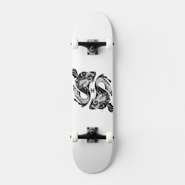 Pisces Zodiac Mini Skateboard Bräda 18,5 Cm (Framsida)