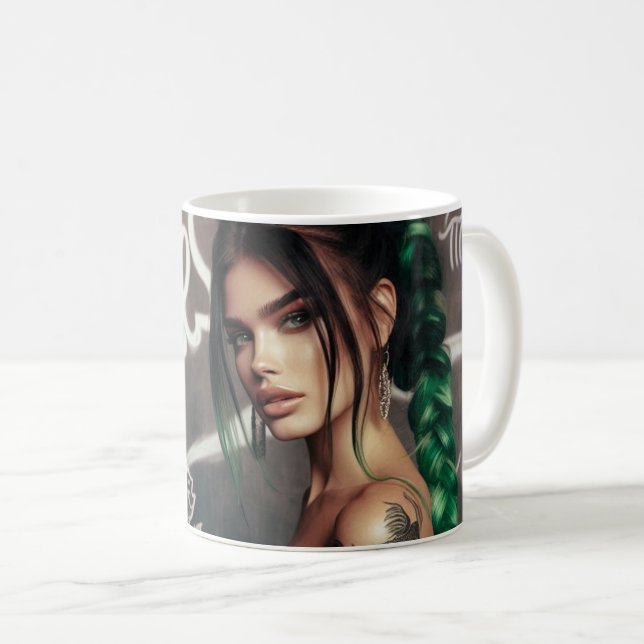 Pisces Zodiac Musician Piano Kaffemugg (Framsida höger)