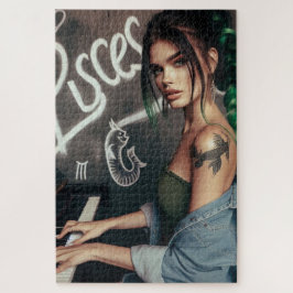 Pisces Zodiac Musician Piano Pussel