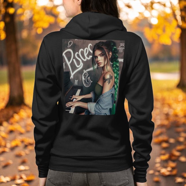 Pisces Zodiac Musician Piano T Shirt (Skapare uppladdad)
