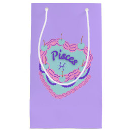 Pisces Zodiac Pastel Heart Birthday Cake