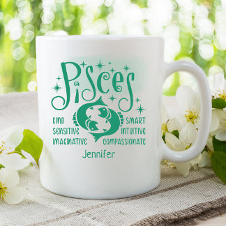 Pisces Zodiac Personlig Traits Horoscope Kaffemugg