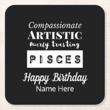 Pisces Zodiac Roligt Egenskaper Födelsedag