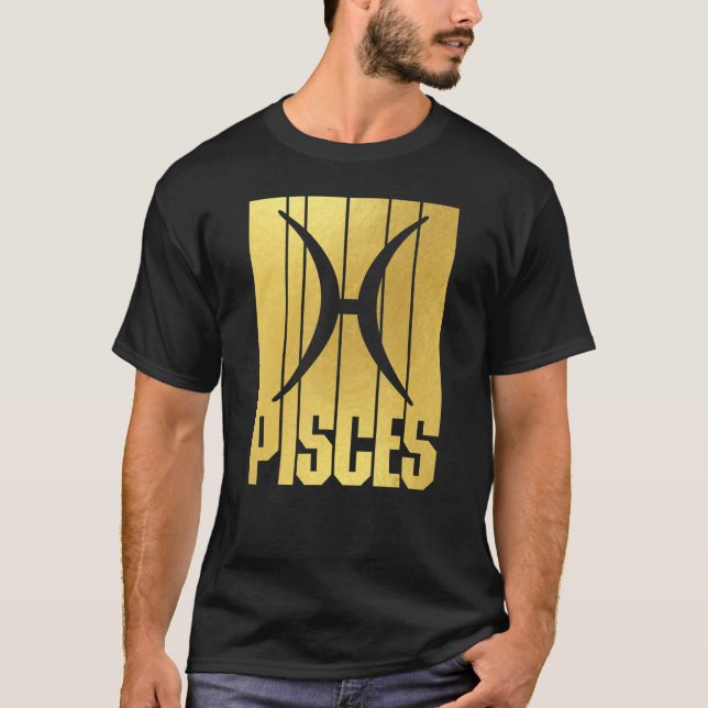 Pisces Zodiac Sign_4 T Shirt (Framsida)