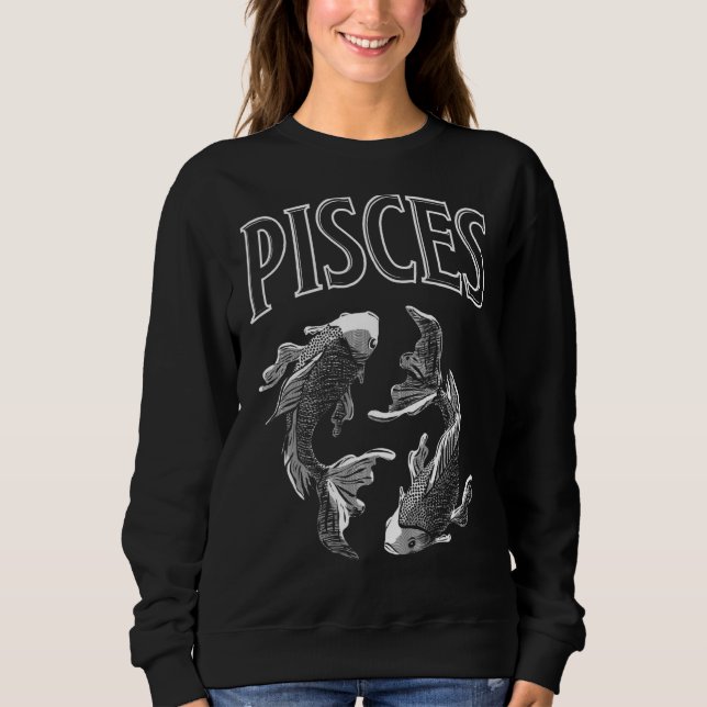 Pisces Zodiac Sign Astrology Horoscope T Shirt (Framsida)