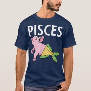 Pisces Zodiac Sign Facts Funny Fish Gris Horoscope T Shirt