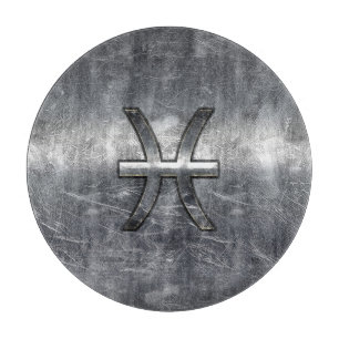 Pisces Zodiac Sign in grunge Steel stil