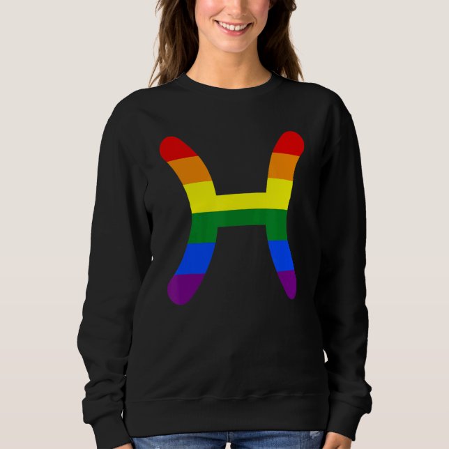 Pisces Zodiac Sign LGbt T Shirt (Framsida)