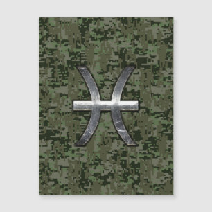 Pisces Zodiac Sign på Woodland Digital Camo
