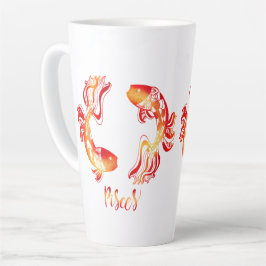 Pisces zodiac sign red orange glitter fish Zodiac