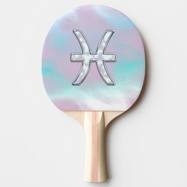 Pisces Zodiac Sign Snyggt Mor i Pearl Pingisracket (Framsidan)