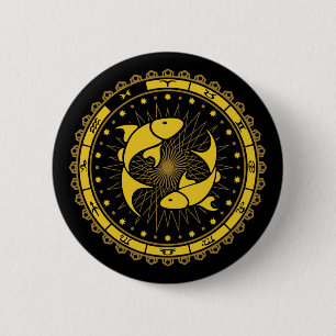 Pisces - Zodiac Sign - Symbol - Horoscope Knapp
