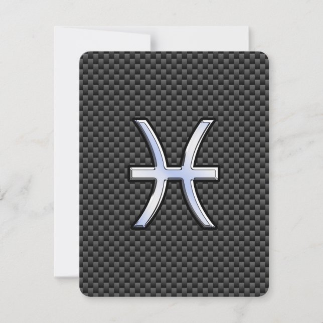 Pisces Zodiac-signering på koldioxidfiberutskrift (Framsida)
