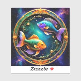 Pisces Zodiac Stickers, Celestial Zodiac Klistermärken