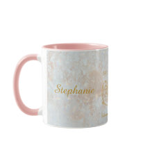 Pisces Zodiac Stjärntecken Galaxy Monogram Glitter