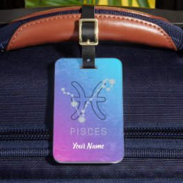 Pisces Zodiac Stjärntecken Horoscope Constellation Bagagebricka